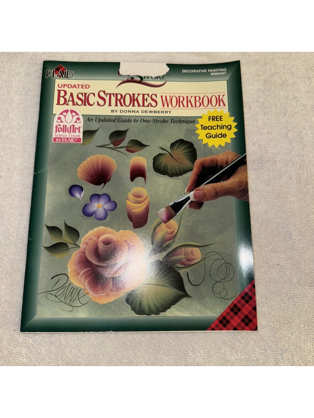 Plaid Folkart One Stroke Basic Strokes Workbook & Teaching Guide Donna Dewberry